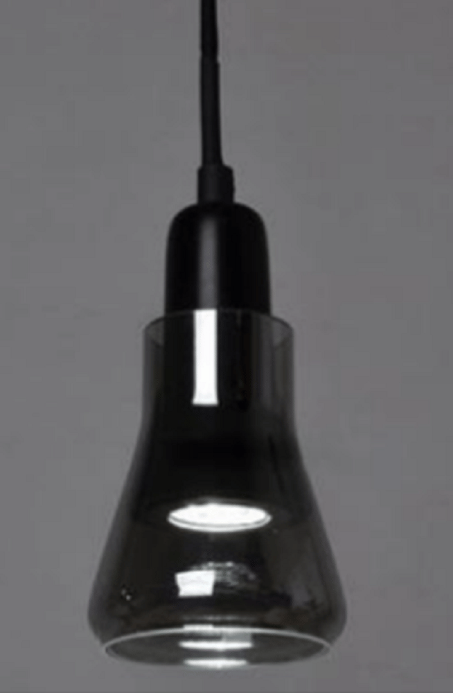 LED Modern Gray 1-Light Pendant Light Glass and Metal window image