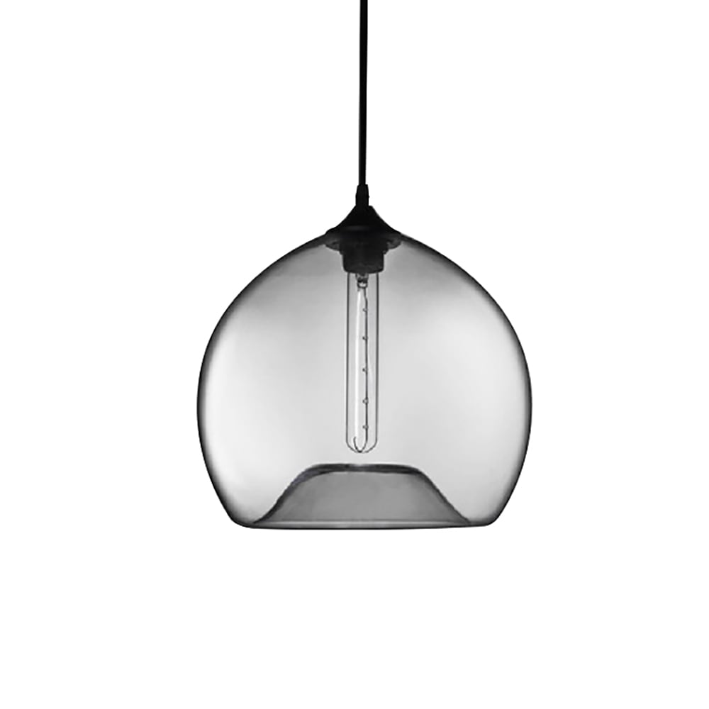 Suspension minimaliste moderne en verre à 1 lumière en forme de bol, de couleur claire image de fenêtre