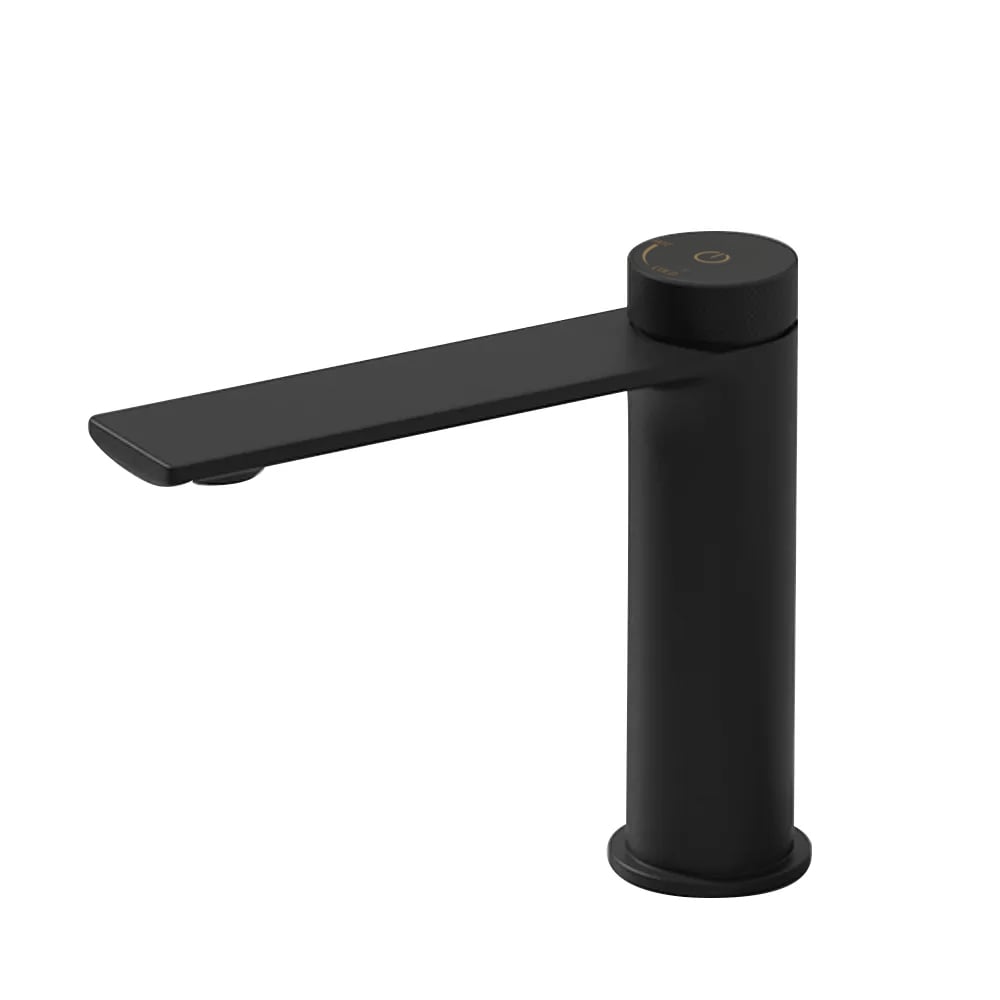Geomec Simple and Modern Design Single Hole Bathroom Sink Faucet in Matte Black window image