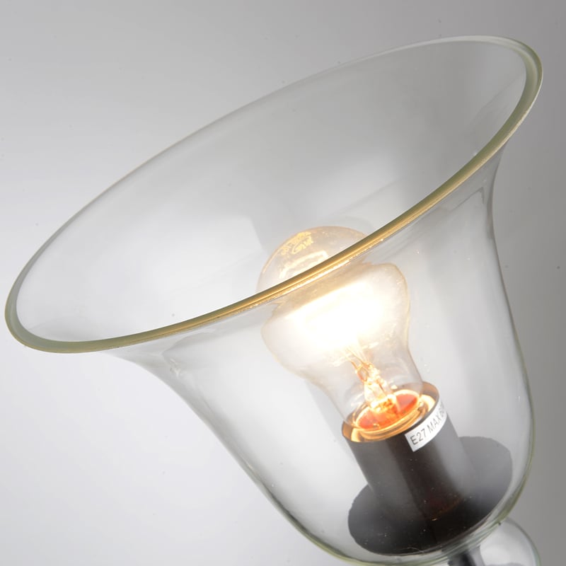 Modern Single-Light Wall Sconce Metal Round Black Backplate Indoor Bell Shape Wall Lamp window image