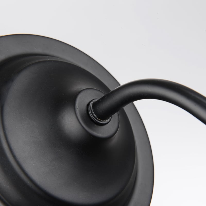 Modern Single-Light Wall Sconce Metal Round Black Backplate Indoor Bell Shape Wall Lamp window image