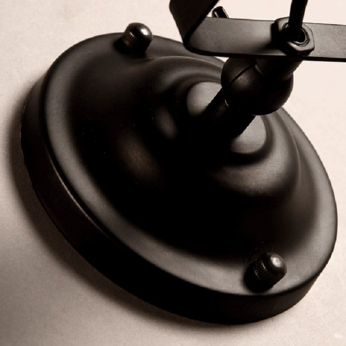 Industrial Black Metal 1-Light Cylinder Shape Wall Lamp Indoor Wall Sconce window image