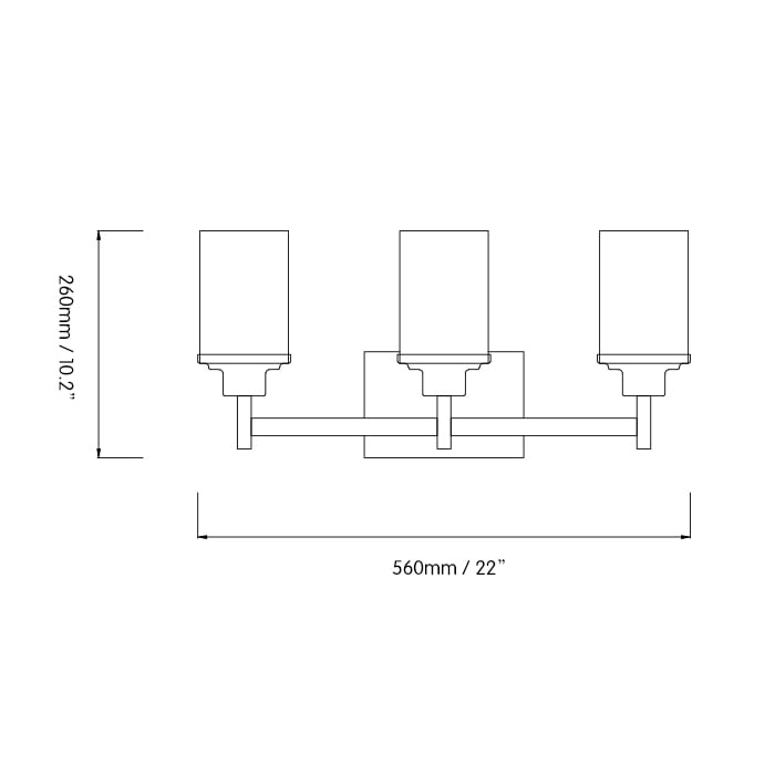 Lampe de salle de bain moderne à 3 lumières, applique murale intérieure en verre, forme de cylindre, métal noir image de fenêtre