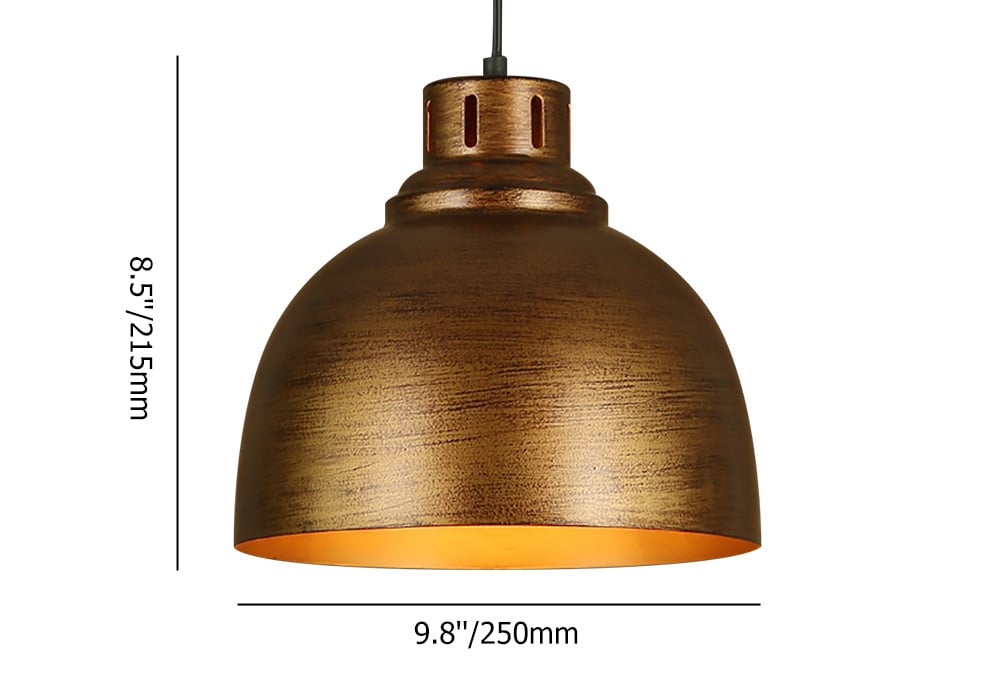 Lampe de plafond industrielle à 1 ampoule en métal à suspension unique en laiton image de fenêtre