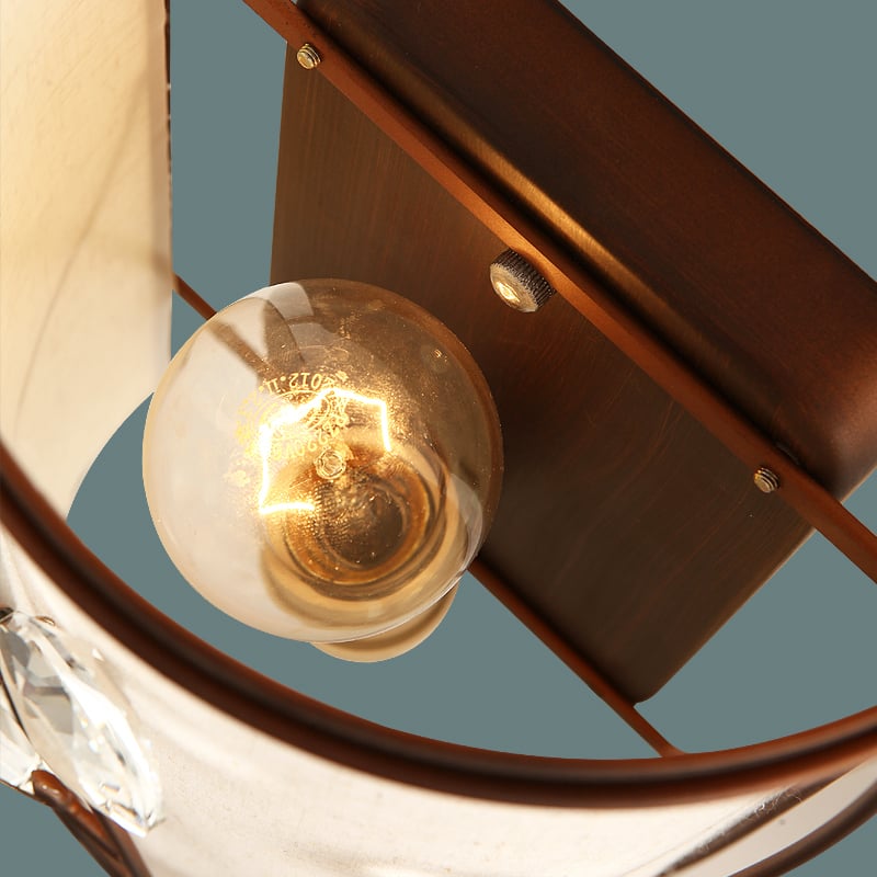 Art Deco wandkandelaar van agaatboom met 1 licht, kristallen stoffen kap, woonkamer, slaapkamer Vensterafbeelding