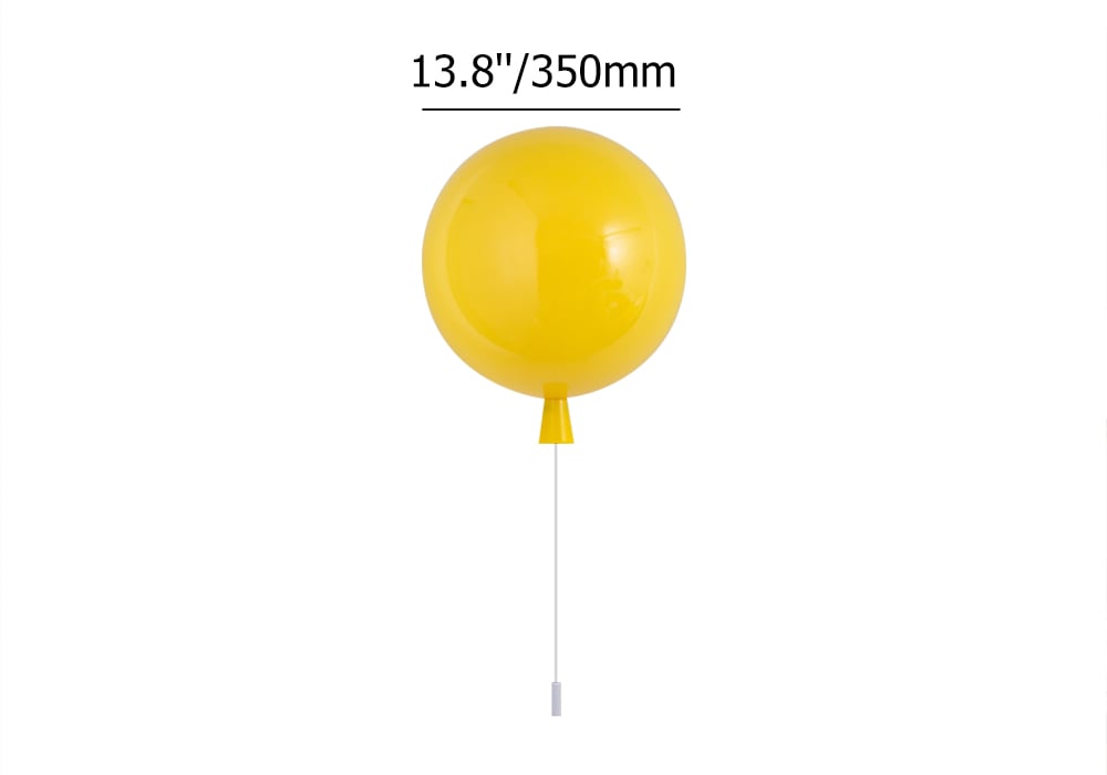 Suspension moderne en forme de ballon en acrylique blanc simple de couleur jaune image de fenêtre