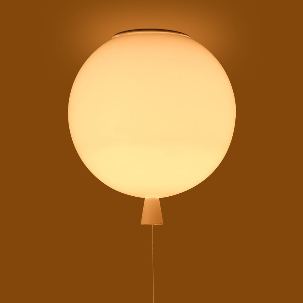 Modern Simple White Acrylic Balloon-Shaped Pendant Light White Colour window image