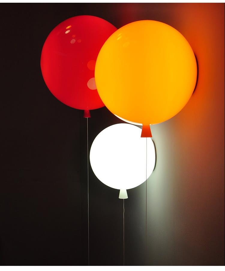 Grande applique murale Story Colourful Modern Ballon en orange image de fenêtre