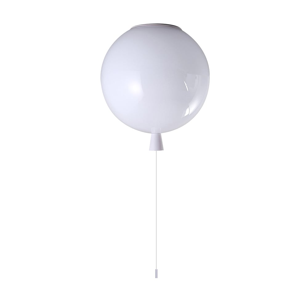 Modern Simple White Acrylic Balloon-Shaped Pendant Light White Colour window image