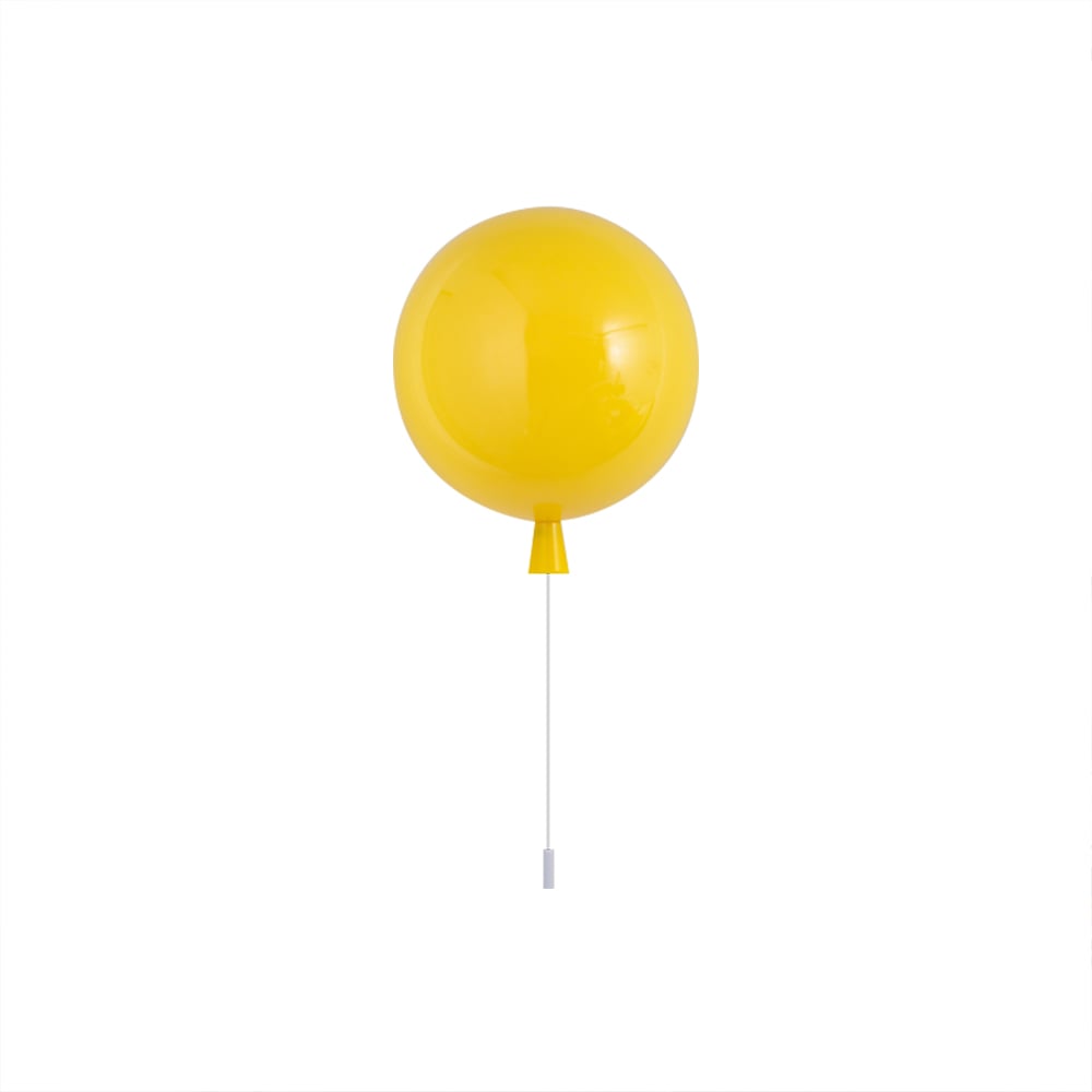 Suspension moderne en forme de ballon en acrylique blanc simple de couleur jaune image de fenêtre