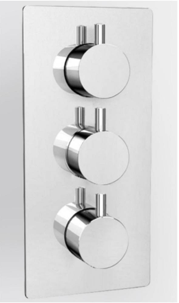 Modern Three Function Valve Thermostatic Valve Brass in Chrome Finsh window image