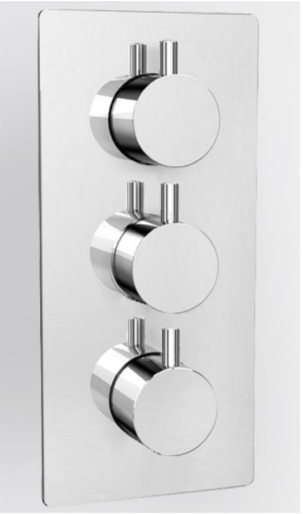 Modern Three Function Valve Thermostatic Valve Brass in Chrome Finsh window image