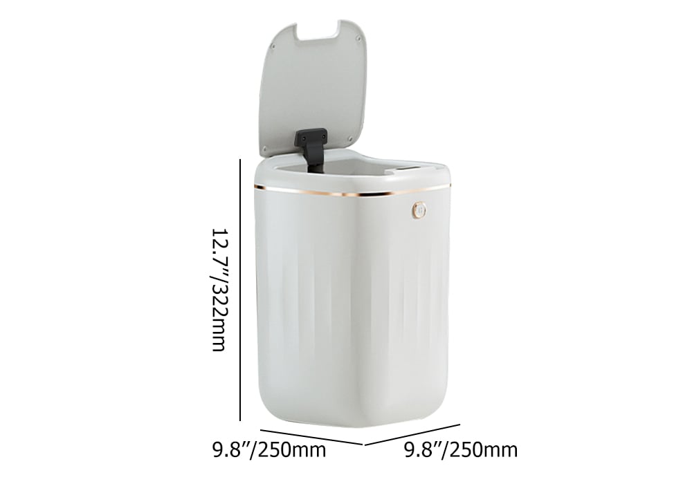 Patumiera Automatica OPTIMUS Con Sensore Di Movimento E Autosigillante – 17 Litri, Bianca, Con Anelli Di Ricarica Inclusi – Per Cucina, Bagno, Ufficio