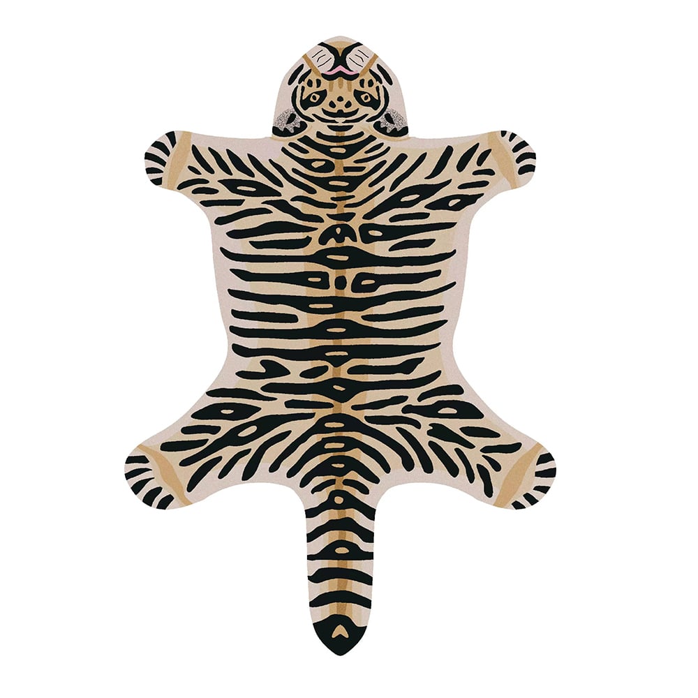 Tapis décoratif en forme de tigre, 1600 mm x 2300 mm, imprimé animalier image de fenêtre