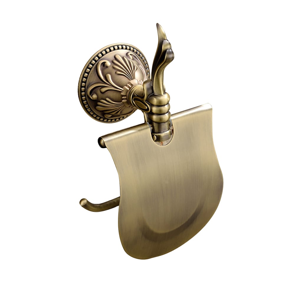 Antique Brass Wall Mounted Toilet Paper Holder for Bathroom window image