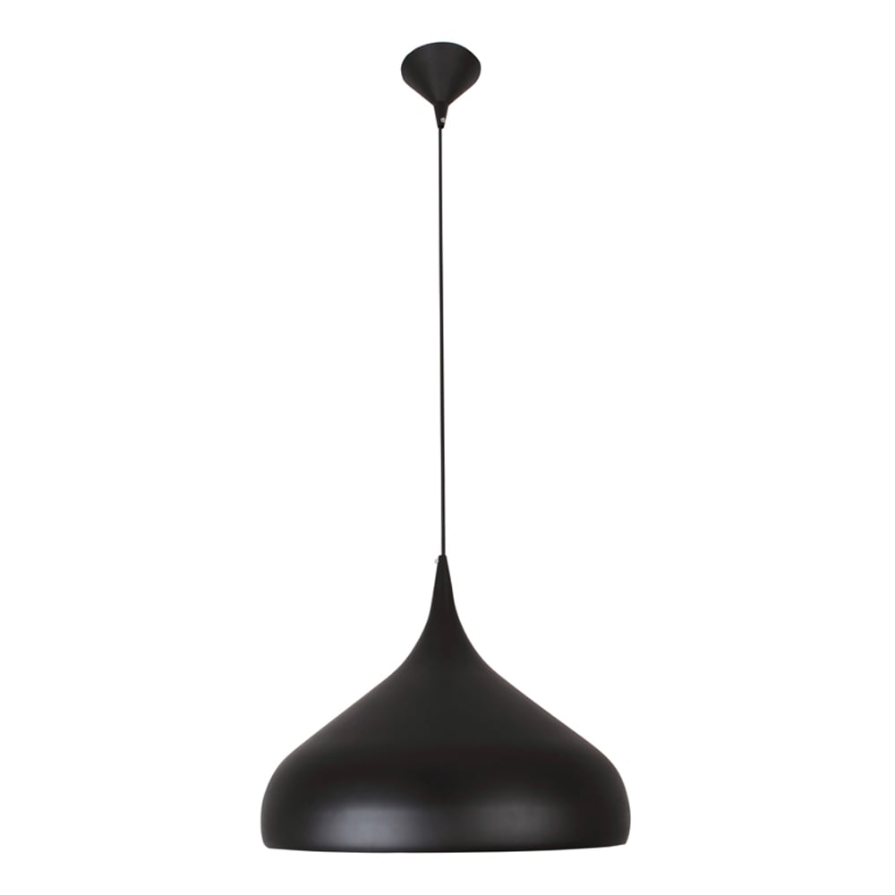 Modern Aluminum 1-Light Black Shape Pendant Light in Gold Colour Inside window image