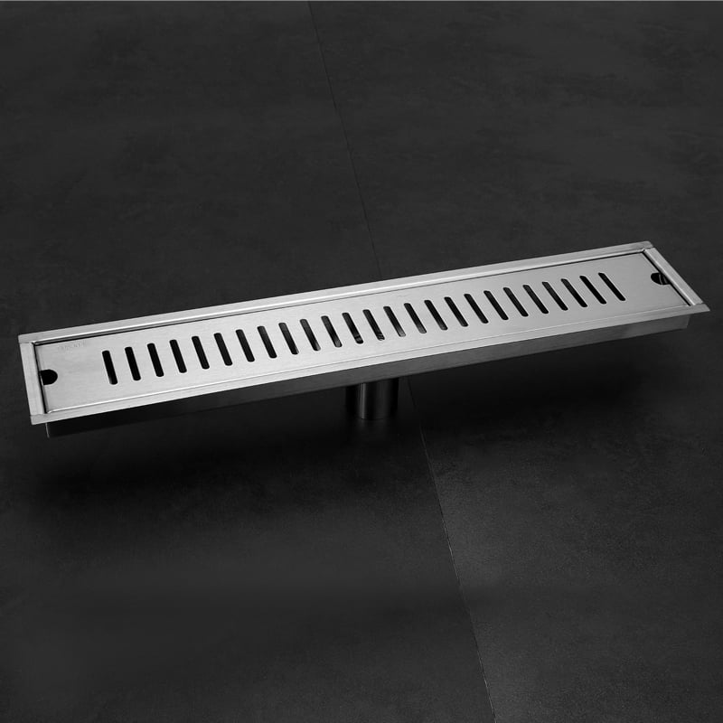 28" Stainless Steel Floor Drain Shower Drainage Rectangular Linear for Bathroom 