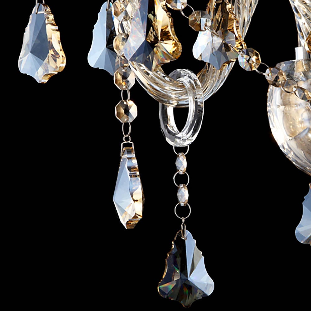 Applique murale à 2 ampoules en cristal et chrome, champagne, luxe et style bougie image de fenêtre