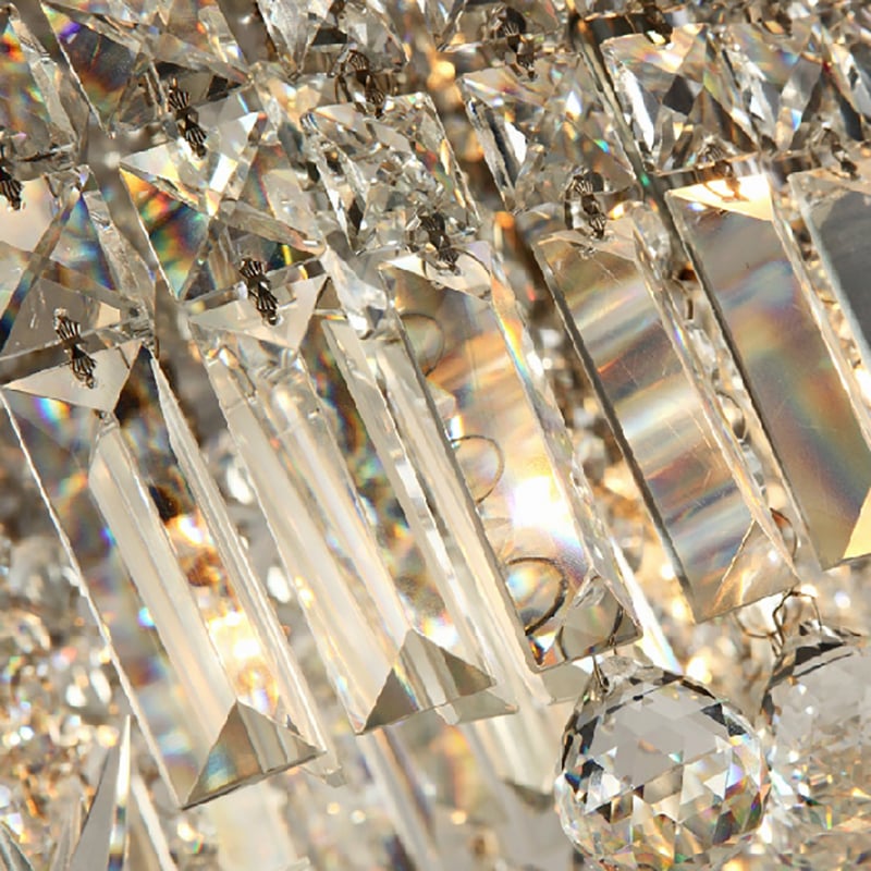 Modern 4-Light Crystal Flush Mount Lighting Ceiling Light window image