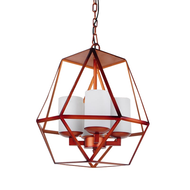 Modern 4-Light Copper Crystal Pendant Lighting Ceiling Light window image