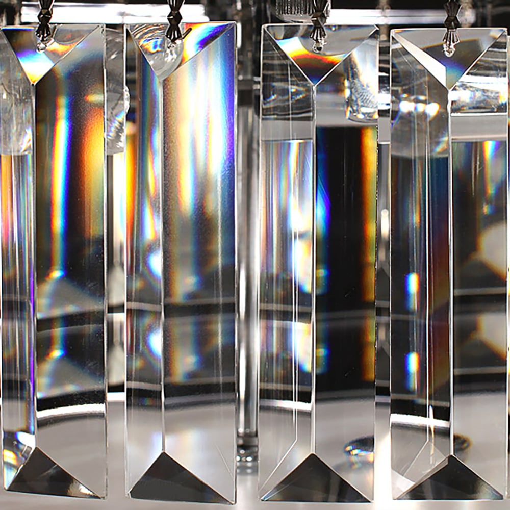 800mm Modern Crystal LED 25-Light Round Flush Mount Ceiling Light in Chrome window image