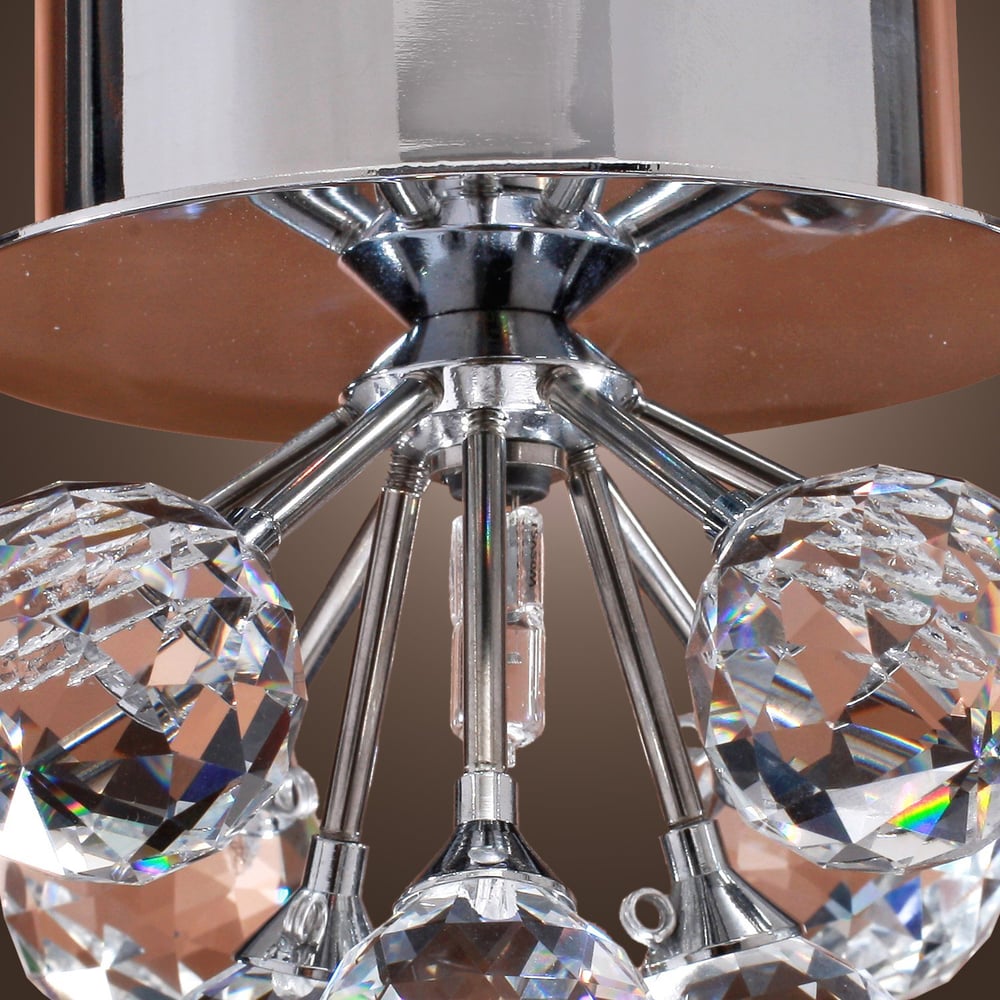 Lampe de plafond chromée, quincaillerie transparente image de fenêtre