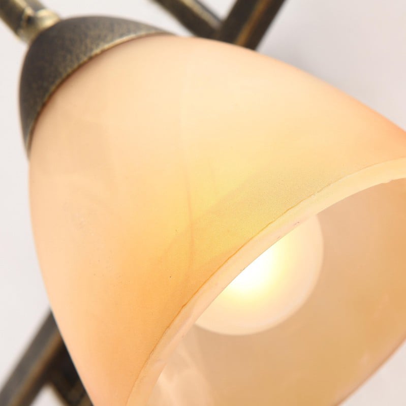 Industrial Bronze&Orange Metal Glass Bathroom Light window image