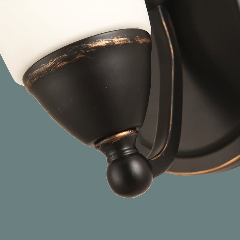 Modern 1-Light Cone Indoor Wall Sconce Metal Glass Shade in White Colour window image