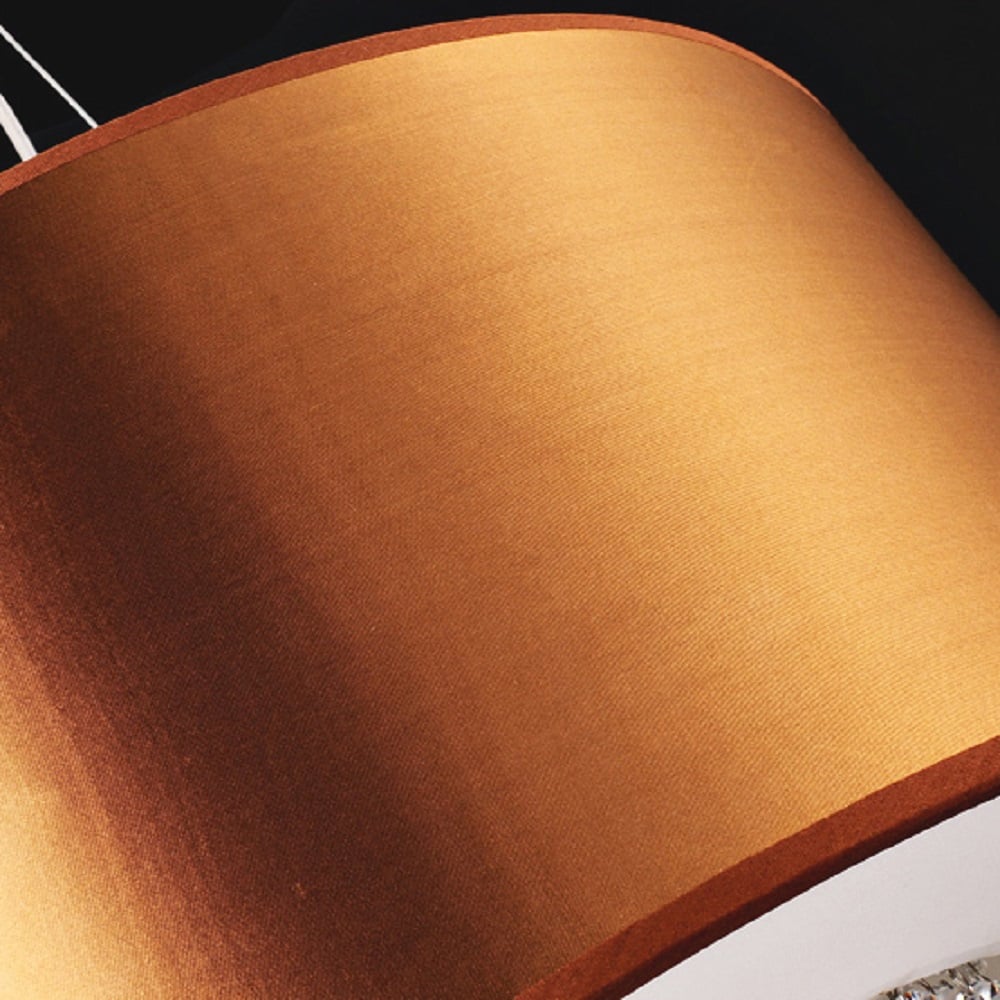 Modern 3-Light Ceiling Hanging Light Pendant Light Fabric Shape in Brown Colour window image