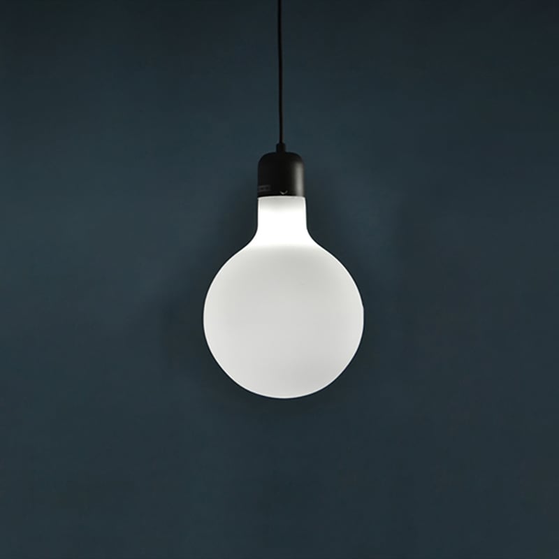 Modern 1-Light Ceiling Hanging Light Pendant Light Glass Shape in White Color window image