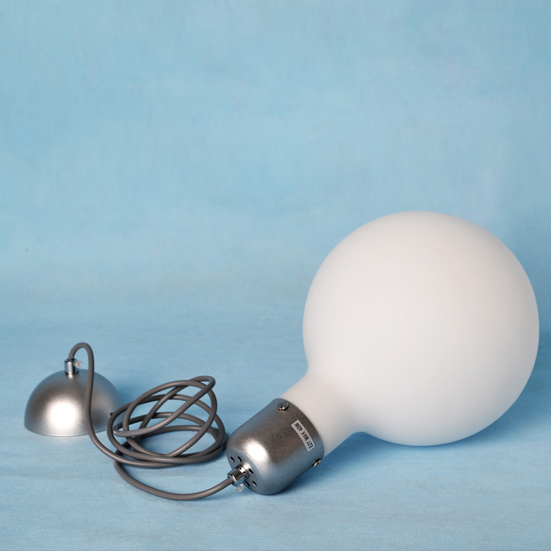 Modern 1-Light Ceiling Hanging Light Pendant Light Glass Shape in White Color window image
