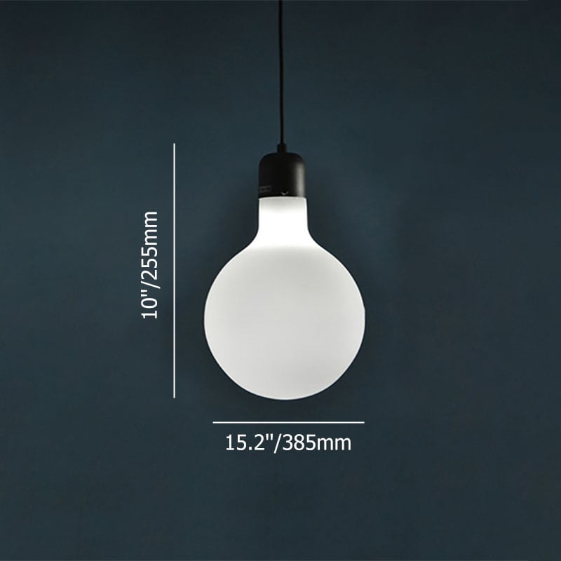Modern 1-Light Ceiling Hanging Light Pendant Light Glass Shape in White Color window image