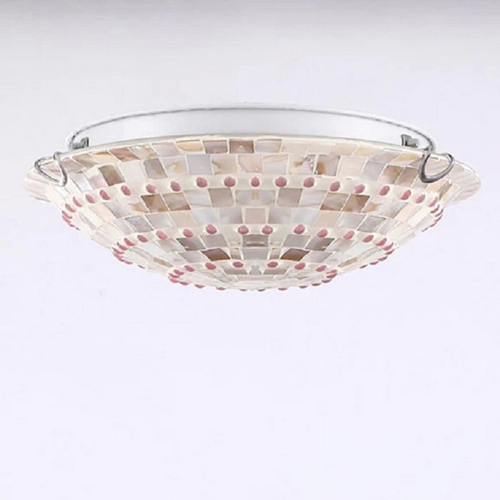 Coastal 2-Light Dome Ceiling Light Metal Shell window image