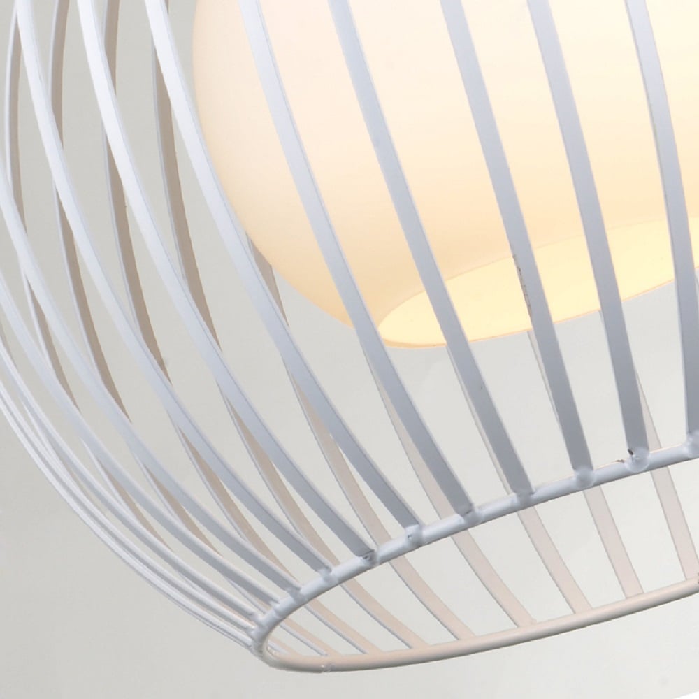 Plafonnier moderne à 1 ampoule avec abat-jour en verre blanc, design creux, globe image de fenêtre