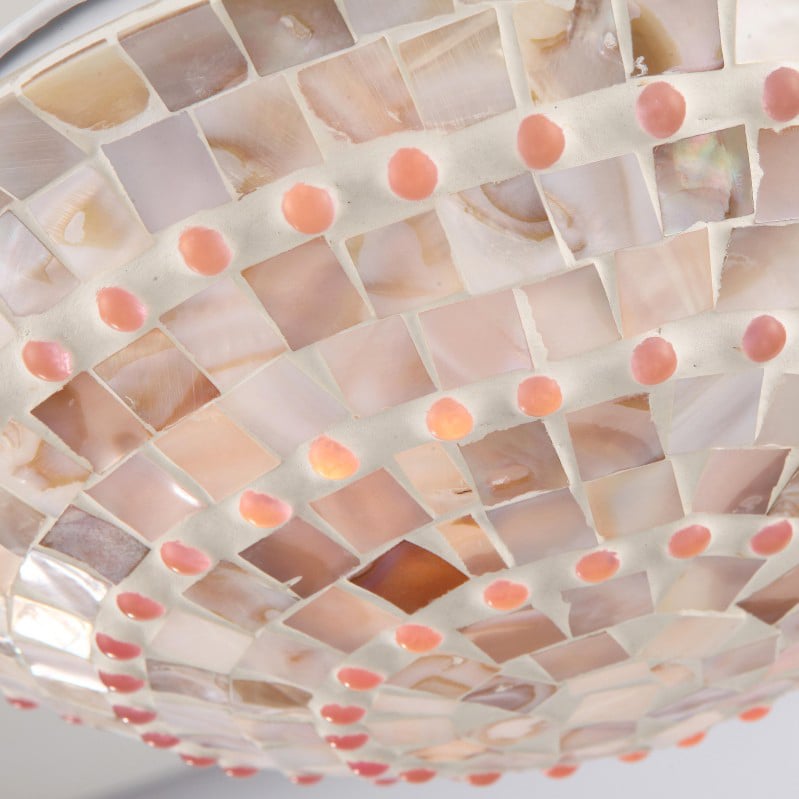 Coastal 2-Light Dome Ceiling Light Metal Shell window image