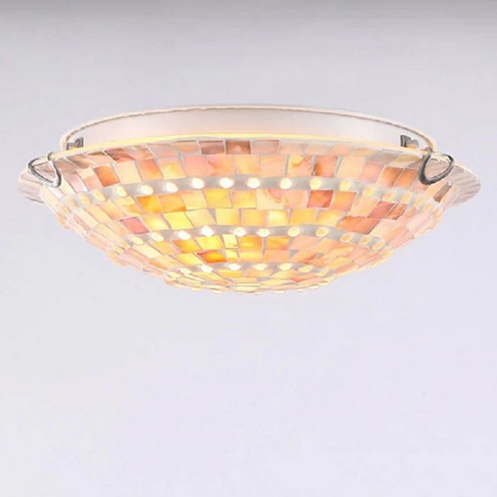 Coastal 2-Light Dome Ceiling Light Metal Shell window image