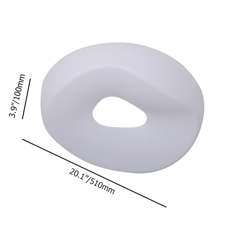 Modern White Acrylic&Metal LED Ceiling Light weights dimensions image