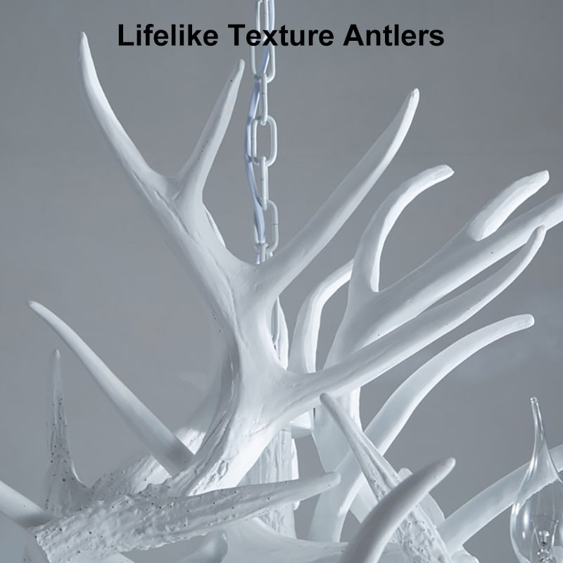 Deer Antler Chandelier 3 Lights, Faux Antler Chandelier Large Antler Chandelier Lighting window image