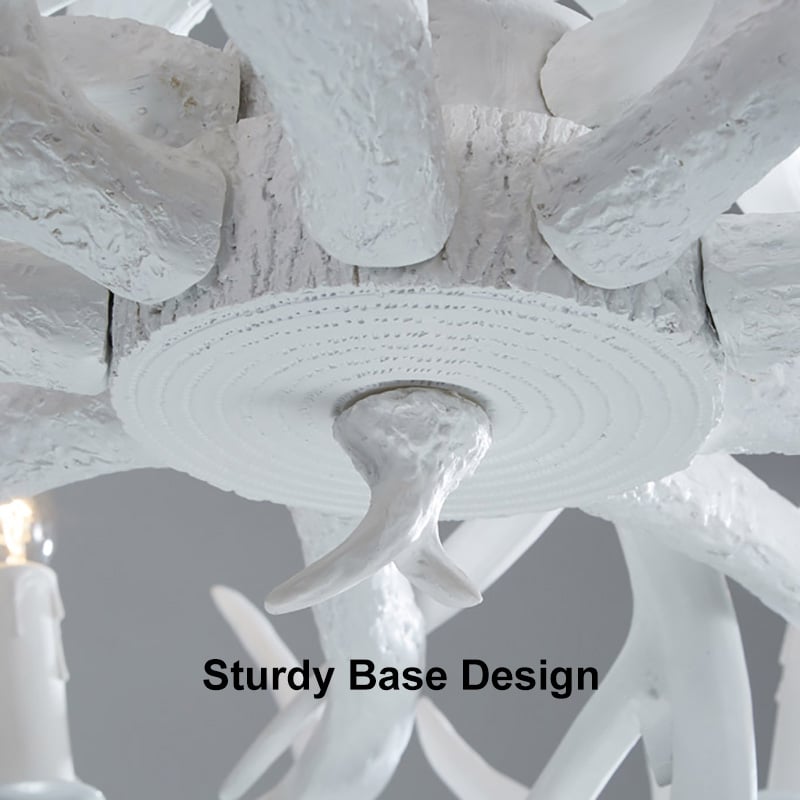 Deer Antler Chandelier 3 Lights, Faux Antler Chandelier Large Antler Chandelier Lighting window image