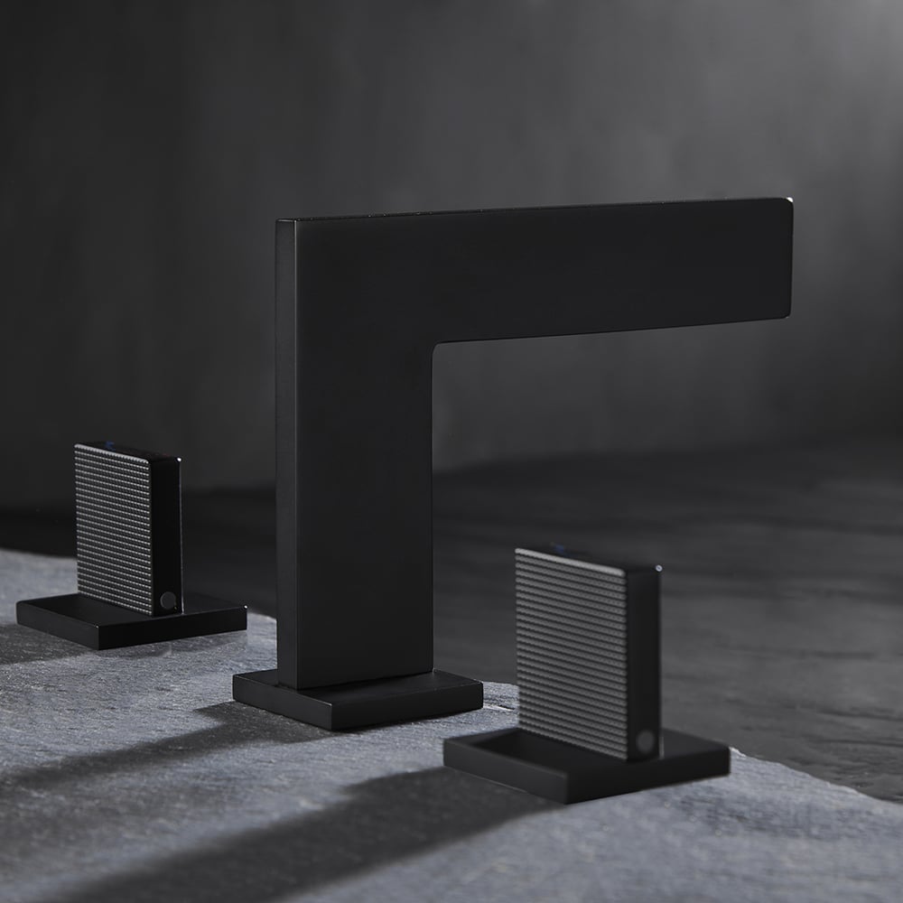 Widespread Dual Handles Bathroom Sink Faucet Solid Brass window image