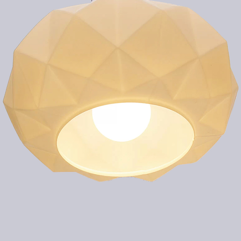 Chrome Plated White Lantern Pendant Light window image