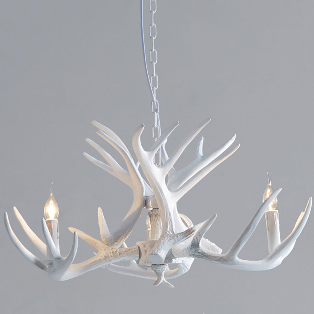 Deer Antler Chandelier 3 Lights, Faux Antler Chandelier Large Antler Chandelier Lighting window image