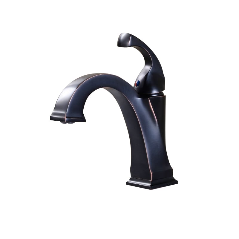 Single Hole Single Handle Solid Brass Bathroom Sink Faucet in  Antique Black Finish window image