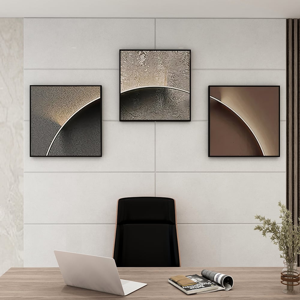 Set Van 3 Geometrische Abstracte Canvas Schilderijen - Nordic Moderne Muurdecor 50x70cm