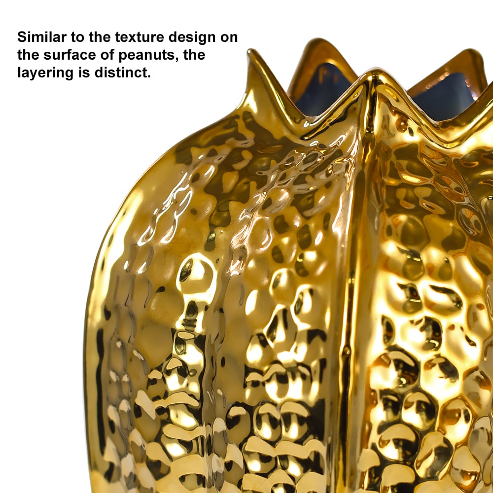 Maozyiltle Cadeaux Pour Maman, Pour Maman, Vase En Céramique Doré De 30,5 Cm De Haut, Vases à Fleurs De Décoration De Mariage, Vase En Céramique à Motif Doré, Décoration De Salon (motif