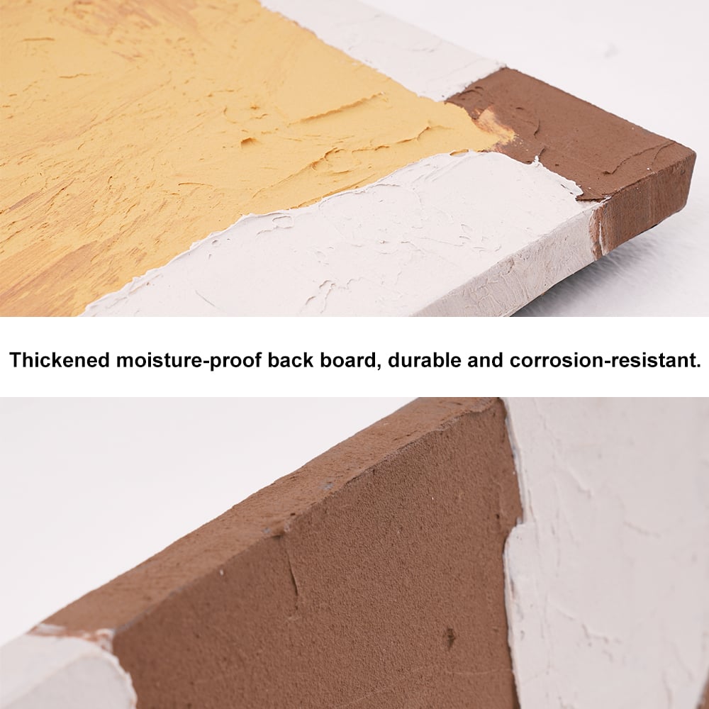 Ensemble de 2 pièces de décoration murale japonaise géométrique abstraite et de peinture à l'huile pour salon image de fenêtre