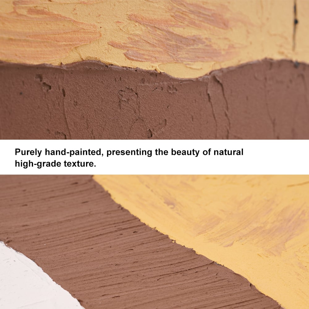 Ensemble de 2 pièces de décoration murale japonaise géométrique abstraite et de peinture à l'huile pour salon image de fenêtre