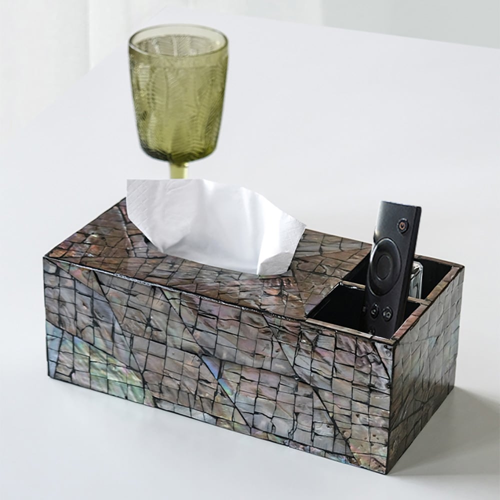 Boîte Rangement Pour Mouchoirs - Plastique Vert, 21x15x13 Cm, Design Moderne Avec Compartiment Multifonction