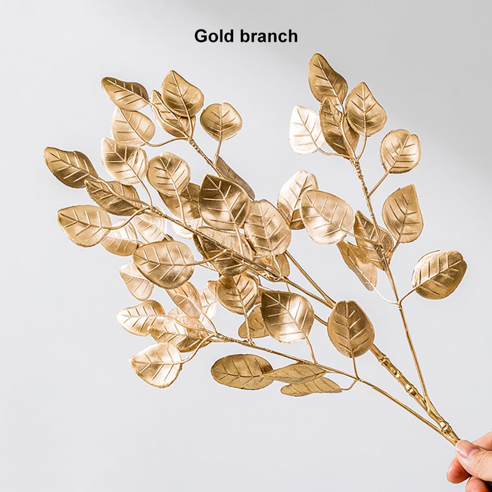 Artificial Plants in Golden Mosaic Ceramic Vase Mix Creative Fake Plants Set Decor