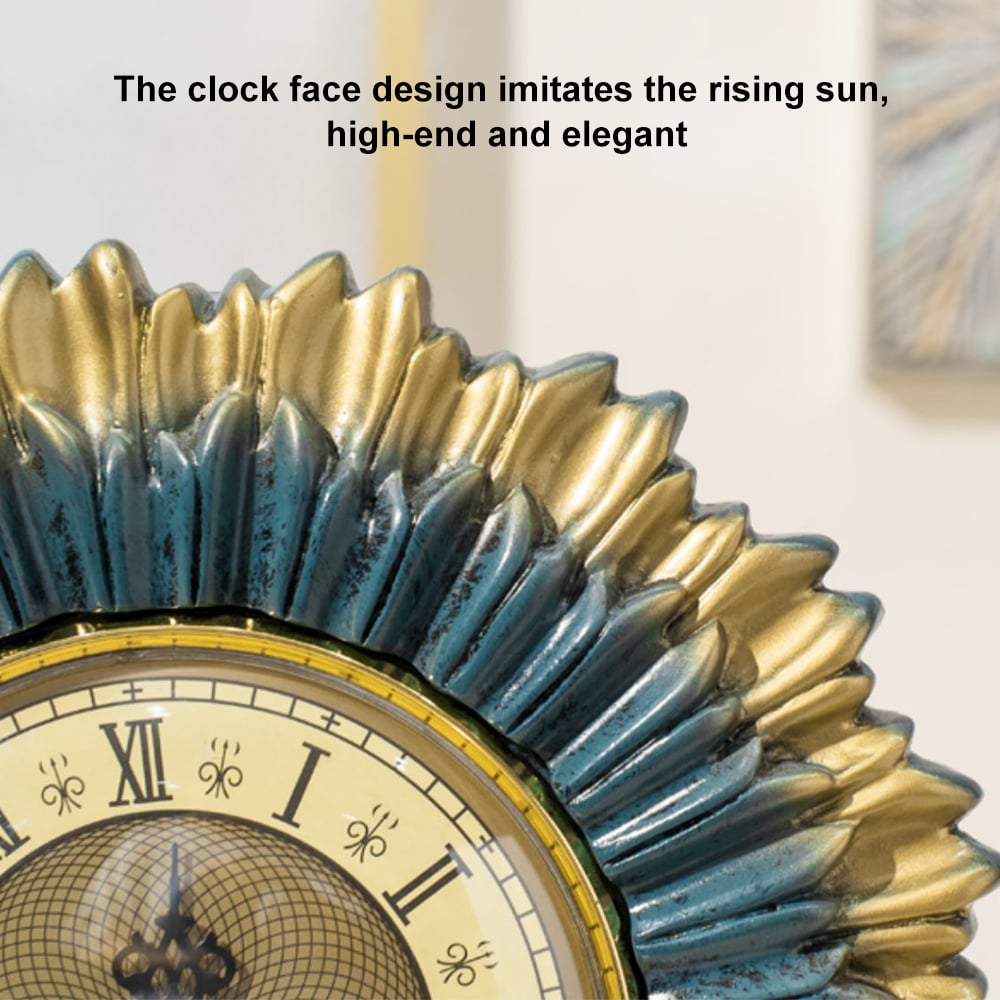 3PCS Arrangement European Resin Table Clocks Retro Lucky Elk Desktop Decoration
